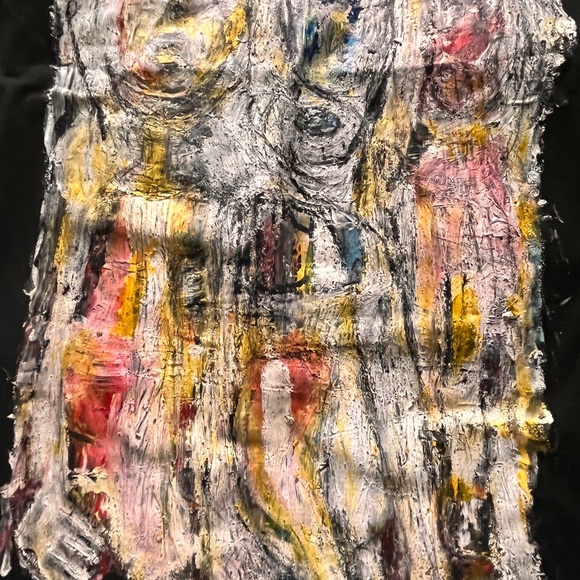 Original hand-painted t-shirt from Togo, West Africa by Kokou Kpatakou. Large - Picture 2 of 2